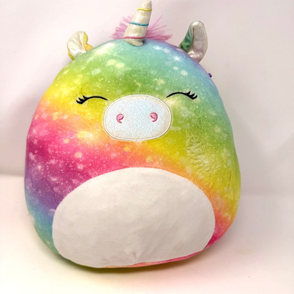 Squishmallows Prim the Rainbow Unicorn 11 in Colorful Galaxy Plush Kellytoy 2022